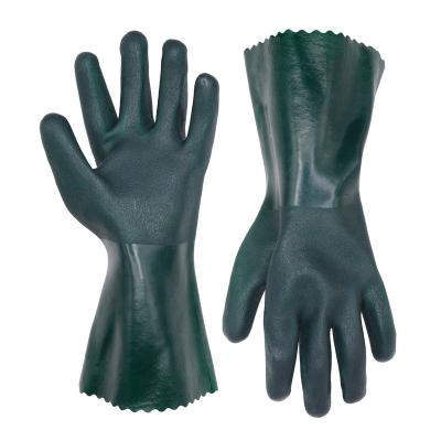 China PRISAFETY High Quality Oil Chemical Resistance And Cheapest Long Arm Hand Digging Outdoors Gum Garden Nylon Natural Rubber Dipped Work Gloves for sale