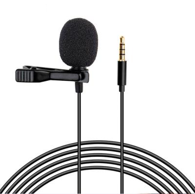 China Portable Lavalier Microphone Lavalier Microphone 3.5mm Wired Clip Microphone For Conference Hall Mobile Phone And Laptop Mini Microphone M062 for sale