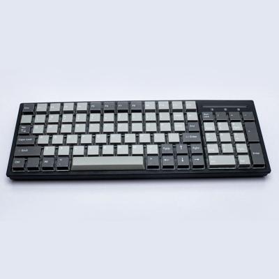 China Black and Gray Mixed Color Keycaps 92 Key Tops 92 Keys Keyboard Office Business Practical Wired Keyboard Plug & Play for sale