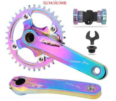 China 10/11/12s mountain bikes mtb crankset&positive/negative aluminum alloy hollowtech crankset&positive/negative multi color 170*34T cogwheel w/bb BCD 104 for sale