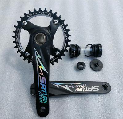 China Mtb 10/11/12 mtb 10/11/12 alloy crankset&chainwheel alloy BCD 34T 104MM negative&positive alloy mountain bike cavity technology mountain bikes MTB for sale