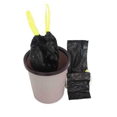 China Disposable Garbage Bag Kitchen 13Gallon Drawstring Trash Can Liner Thickness , Colorful Garbage Waste Paper Bin Bag With Handle-Tie for sale