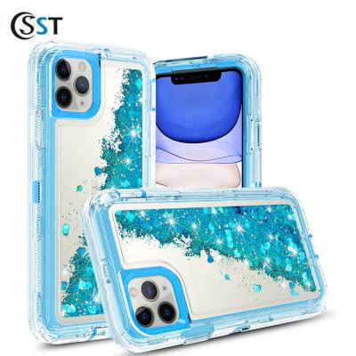 China 2021 High Quality Anti-fall For iphone 11 Pro Luxury Liquid Glitter Phone Case Cover For iphone 11pro max for sale