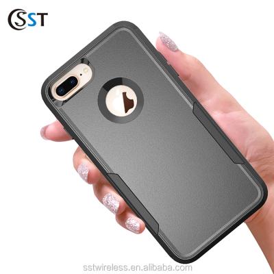 China Luxury High Auality TPU+PC Android Cell Phone Case Cover 360 Shockproof For iPhone 6 plus 7 plus 8 plus for sale