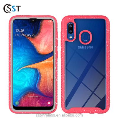 China Shockproof Luminous TPU+PC TPU Color Mobile Phone Case For Samsung A30 A20 Phone Cover for sale