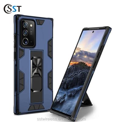 China Stylish Frosted Rugged Magnetic PC+TPU 360 Military Protect Tpu And PC Phone Case For Samsung Note20 Ultra for sale