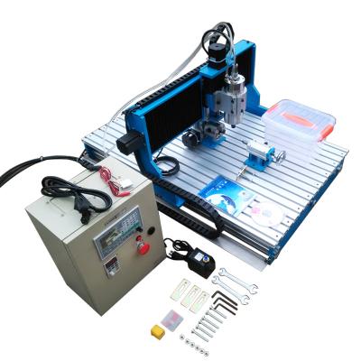 China Building Material Stores 2.2KW CNC Router 6040 Milling Engraving Machine with DSP Offline Control System Linear Guide Rail for sale