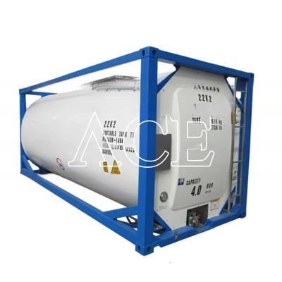 China Stock 20 ft ISO Tank Container 26000 Liter with 4.0/6.0Mpa Pressure and 316L/SAN50028-7/WNr 1.4402/1.4404 Tank Material for sale