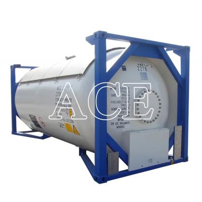 China 9 High Stacking T50 LPG Liquid Chlorine Gas 20ft ISO Tank Container 18/23.45Bar Pressure for sale