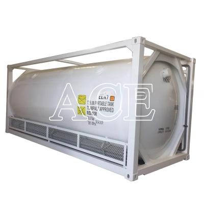 Chine Container de transport de 20 tonnes de capacité de 20 pieds de longueur ASME Standard UN T75 ISO réservoir cryogénique de GNL pour la personnalisation et le transport à vendre