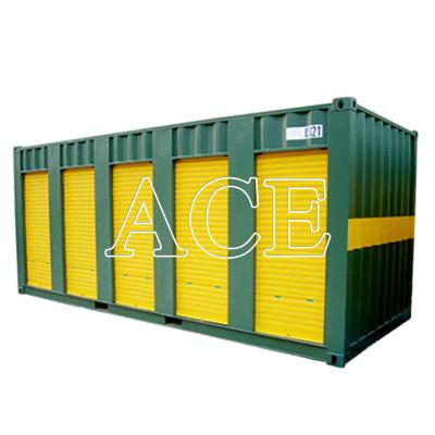 China Secure Roller Shutter Side Door Open Pop Up Mobile Shipping 20ft Movable Portable Self Storage for Shipping Containers for sale