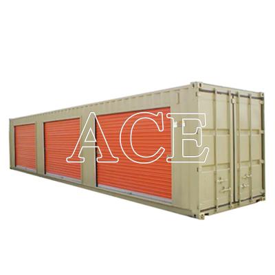 China Pop Up Roller Shutter Side Door 20ft 40ft Self Storage Shipping Container en Shandong Hebei con piso de madera o acero en venta