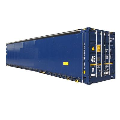 China 12192 x 2550 x 2896 mm High Cube 40ft Shipping Container with PVC Curtain Side Door for sale