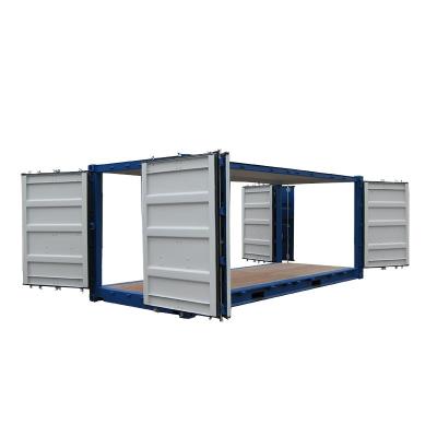 China Convenient Cargo Handling 20ft Fully Side Opening Dry Shipping Container with Open Side Door and Steel Floor for sale