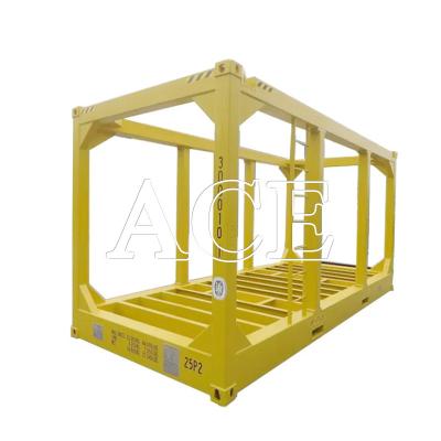 Chine Plancher en acier DNV 2,7-1 20 pieds de hauteur cube cadre de levage offshore capacité 30,8 CBM forage de gaz et de pétrole à vendre