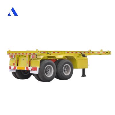 China Op maat gemaakt Container Chassis 2 Axle Skeleton Semi-trailer voor 20ft Shipping Container Transport Te koop