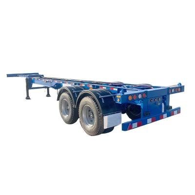 China 12R22.5 Linglong band 2 as 40ft 20ft scheepvaart chassis met gooseneck skeleton truck frame Semi-trailer container Te koop