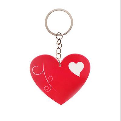 China New Valentine's Day Heart Key Chain UV Printing Cute Popular Key Chain For Gift Hard Material for sale