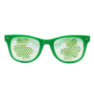 China Irish Festival Festival Shamrock Shamrock Clover Party Glasses For Party for sale