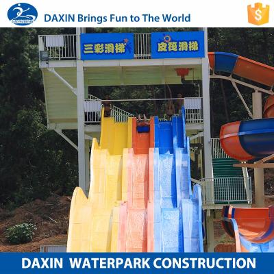 China Daxin outdoor or indoor water park can be ornamental fiberglass swimming pool slide jungle gymnasium water park for sale