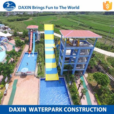 China Large Daxin Water Park Water Slide Fiberglass Outdoor Or Indoor Eye-Catching Pool Slide Korea Korea for sale