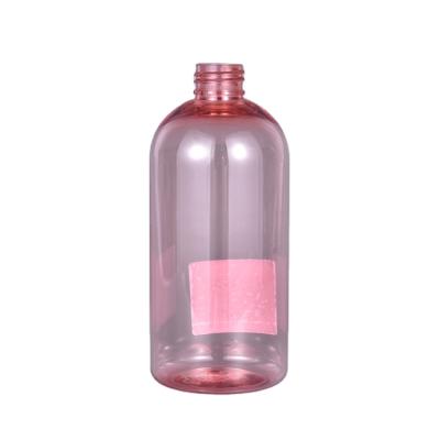 China Personal Care Clear Boston Round 12 Oz PET Plastic Bottle With Pump for sale