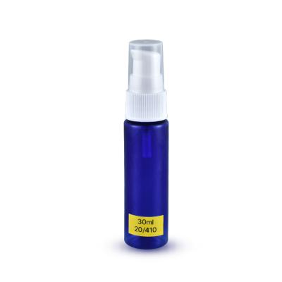 China Personal Care Private Label 30ml PET Empty Blue Mini Plastic Lotion Bottle for sale