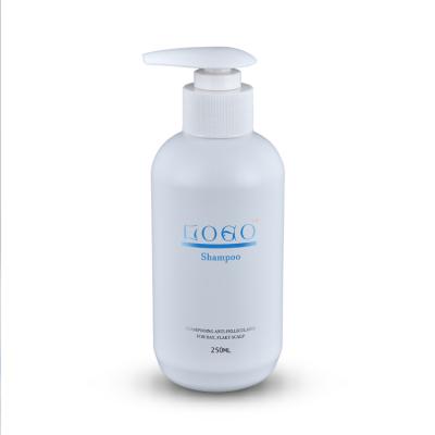 China Personal Care Fancy 250ml HDPE Plastic Bottle With Lotion Pump Dispenser For Body Cream Shampoo Packaging for sale