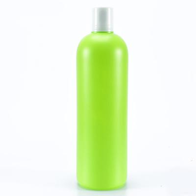 China Green Disc Empty Round Cap Personal Care 1000ml HDPE Boston Plastic Shampoo Bottle for sale