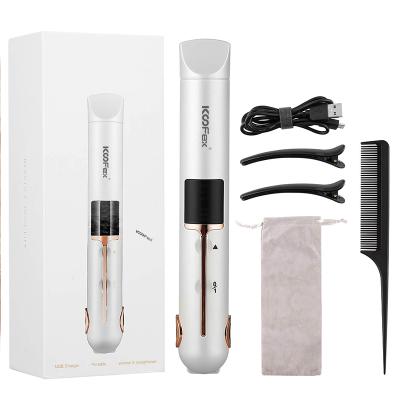 China Hotel Mini Wireless Protable 3D Comb Out Flat PTC Heater USB Hair Iron Hair Straightener for sale