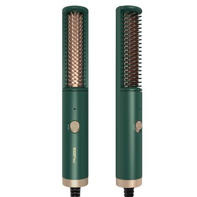 China Hotel 2 in 1 new Mini Straight Hair Beard ptc Heater Brush For Hair Straightening hair straightener comb for sale