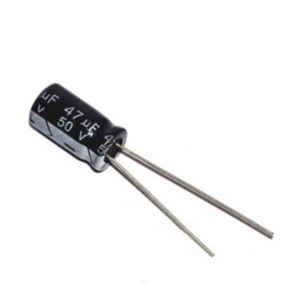 China New general purpose aluminum electrolytic capacitor 47 uF 50V 6*7mm 47uf 50v 50V 47UF electrolytic capacitor for sale