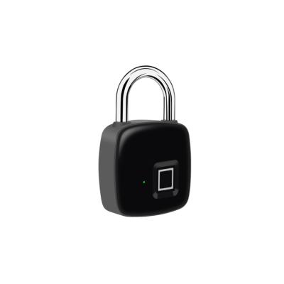 China Zinc Alloy Fingerprint Smart Keyless Padlock USB Rechargeable Lock For Door Suitcase for sale