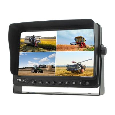 China Shock Resistant 7 inch DVR 4 Split Screen RV Trainer 5th Wheels Truck Monitor Rear View Observation System Agriculture Equipments for sale