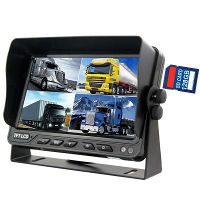 China Split Screen 18pin 4channel Semi Truck Monitor Dvr With Recorder for sale