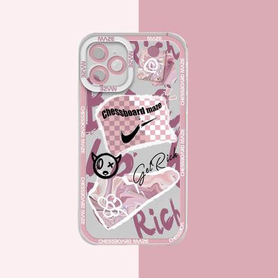 China High Quality Anti-fall Graffiti New Brand Transparent Painted Mobile Phone Case For iPhone 13 Pro Max for sale