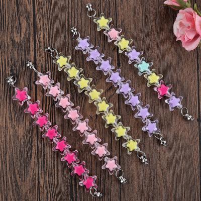 China Cute Transparent Phone Chain Star String Bracelet for sale