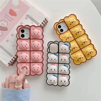 China Cute Anti-fall Bear Cartoon Duck Case Toy Pig Phone Case For iPhone 12 13 pro 7 8 11 max pro X XR XS max for sale