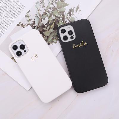 China High Quality Classic Genuine Leather Cases Anti-falling Name Cell Phone Cases Custom Made Iphone For iPhone 11 13 for sale