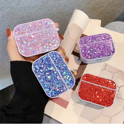 China Luxury Fashion Cover Device Rhinestone Earphone Shell Suitable For Airpods Pro Epoxy Cover For Airpods 1/2 for sale