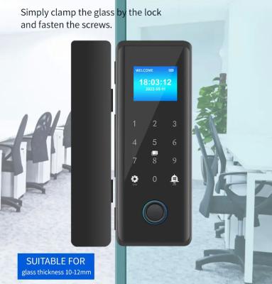 中国 Tuya Digital Door Lock For Glass Doors Smart Fingerprint Password IC Card Access 販売のため