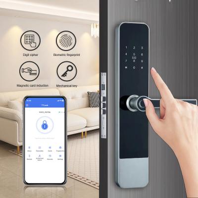 China Anti Peep Smart TTLock Digital Door Lock Biometric Code IC Card NFC Unlock for sale