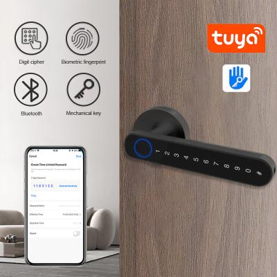 China Tuya TTLock Hotel Smart Room Door Lock Fingerprint Digital Code Biometric Unlock zu verkaufen