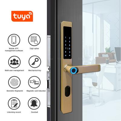 中国 Smart Auto Fingerprint Door Handle Lock Waterproof Digital Code Card Unlock 販売のため