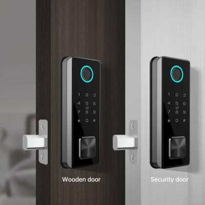 China Tuya TTLock Remote Controlled Deadbolt Smart Door Lock Biometric Code Card Unlock zu verkaufen