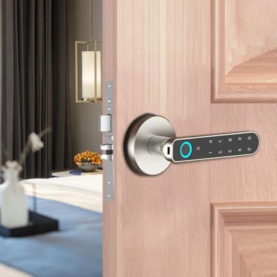 China Smartphone Remote Access TTLock Digital Door Lock One Grip Open Handle Lock for sale