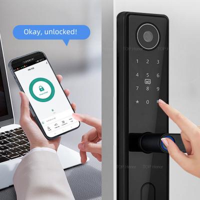 China Intelligent Tuya App Door Lock Biometric Recognition Smartphone Remote Control zu verkaufen