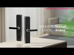 Semiconductor Smart Front Door Locks Fingerprint IC Card Password TT Lock Access