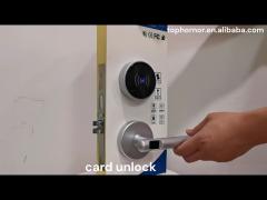 Digital Semiauto Handle Hotel Smart Locks Baking Vanish Aluminium Alloy Material