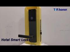 Apartment Hotel Smart Locks RFID Card / Mechanical Key Aluminium Alloy